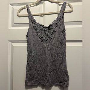Grey Hollister lace tank top